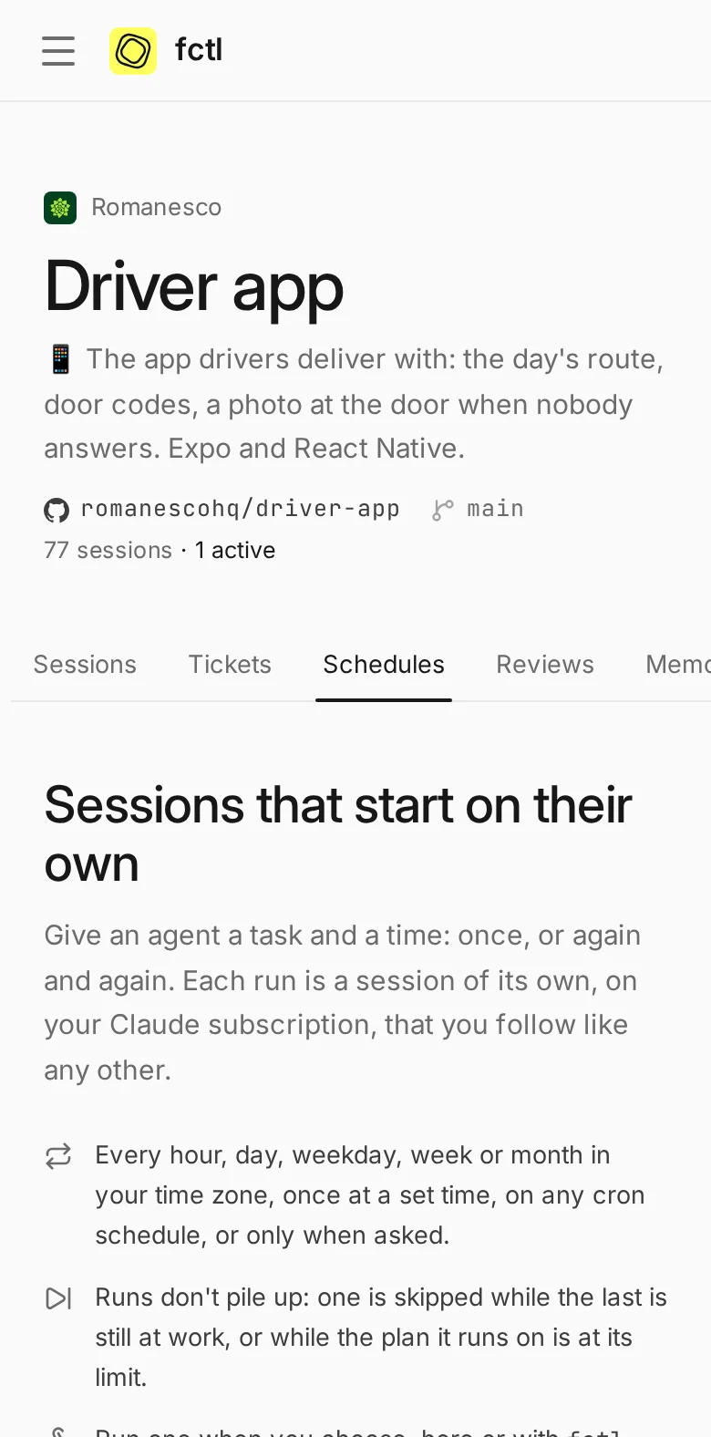 The same tab on a phone.